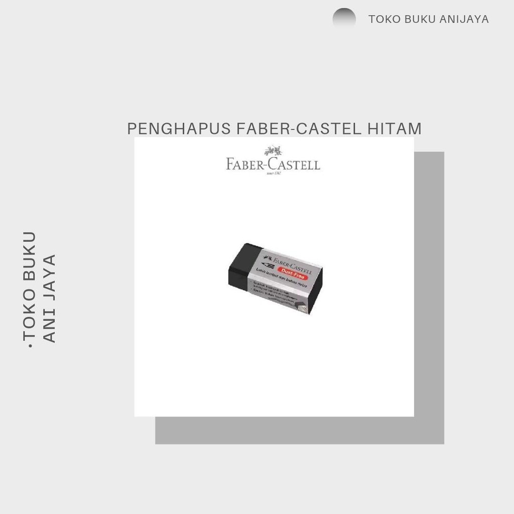 

PENGHAPUS PENSIL FABER CASTELL HITAM UK KECIL ECER 1PCS Stationery