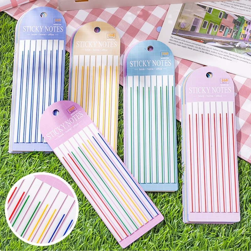 

160 Sheets Transparent Sticky Notes Pads Clear Notepad Waterproof Memo Pad for Journal School Office Stationery