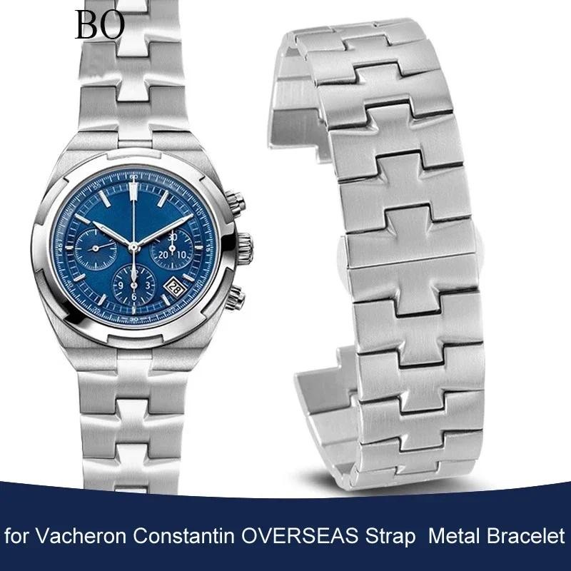 High quality steel Convex mouth Stainless steel Watch Band for Vacheron Constantin   Strap Men Silve