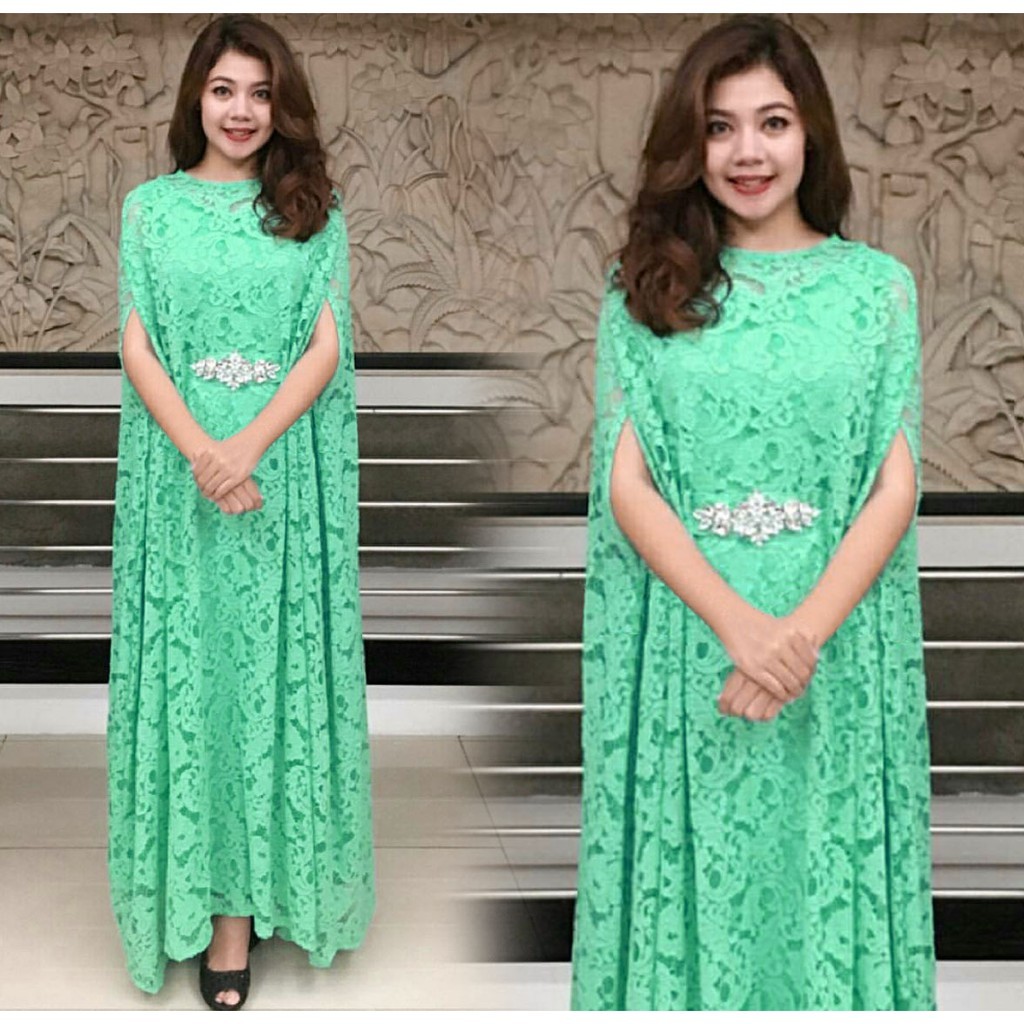 Ummi - monica kaftan kebaya india bordir Setelan Baju Muslim Remaja Murah | Setelan Wanita Terlaris 