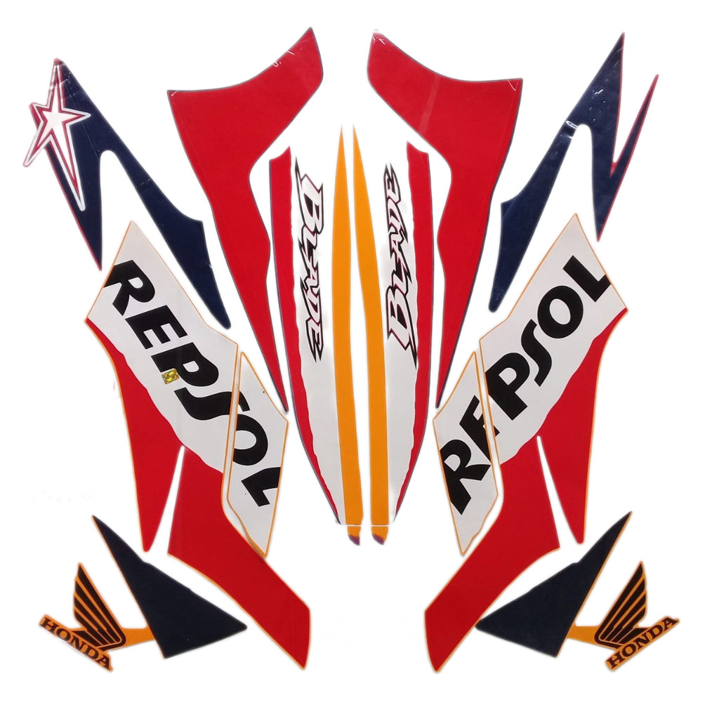 Stiker Striping Honda Blade Repsol 2009 - List Stiker Blade Repsol 2009 -Blade Repsol 2009 Standart