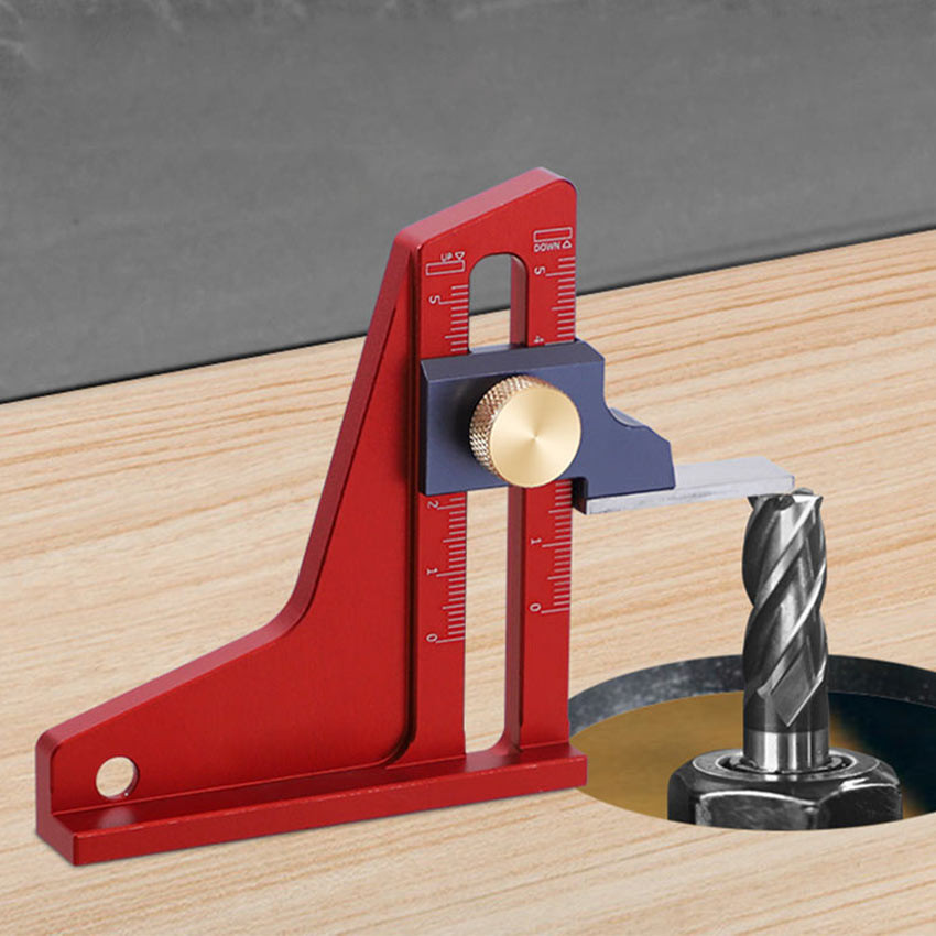 Height Gauge Mata Router Bit Kayu Multifungsi Adjustable / Alat Ukur Ketinggian Mata Router /