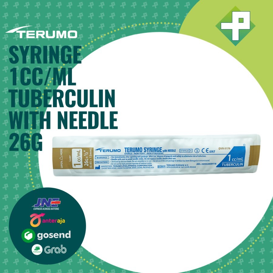 Terumo - Syringe 1cc Spuit 1ml Tuberculin With Needle 26G Box isi 100