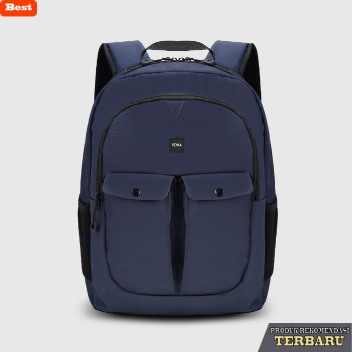 tas ransel pria murah berkualitas VONA Xan Backpack - Tas Ransel Laptop Pria Tas Outdoor Pria - Navy