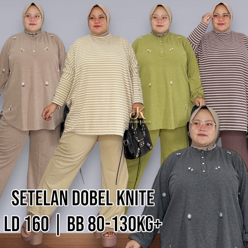 [Sale] Setelan Celana Super Jumbo Bahan Knite Import Free Bros JuraganKlambiJumbo