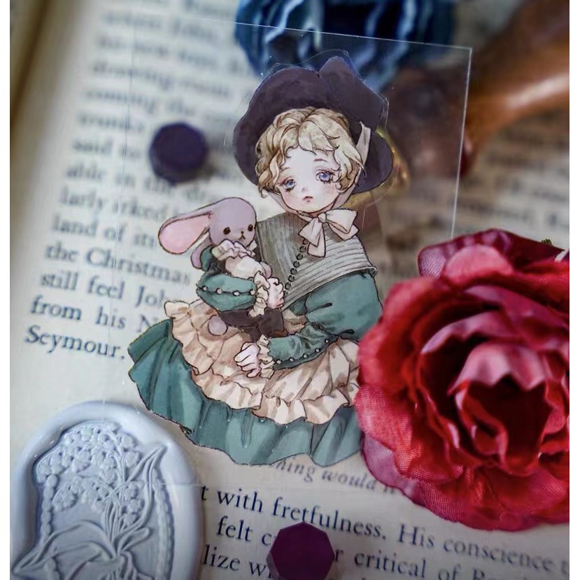 

Vintage Lovely Doll House Washi PET Tape for Planner Card Making DIY Scrapbooking Plan Decorative Sticker