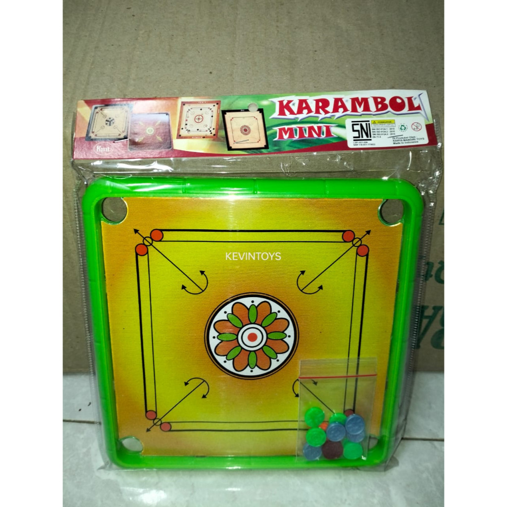 Mainan Anak Edukasi Karambol mini / papan karambol mini / meja karambol mini