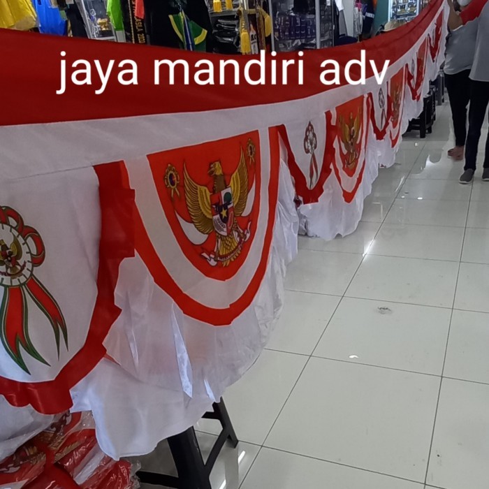 umbul umbul merah putih gelombang/vitrase