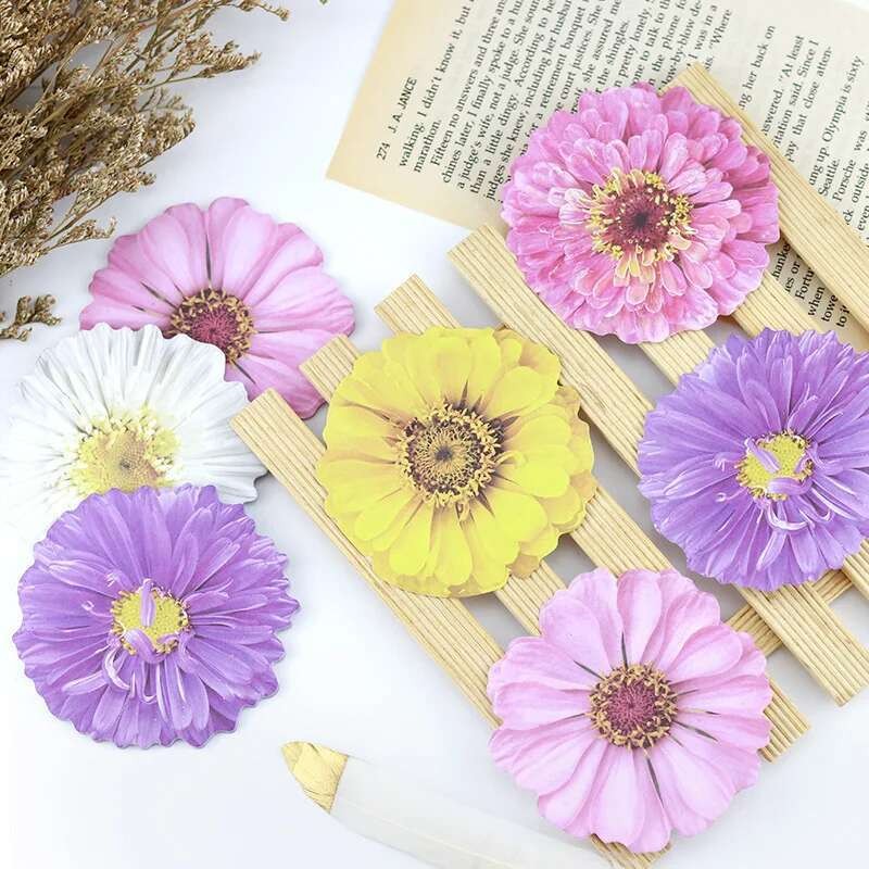 

1 Piece Cartoon Adhesive Cute Simulation Flowers Notes Notepad Memo Pad Office School Supplies Stationery Sticker