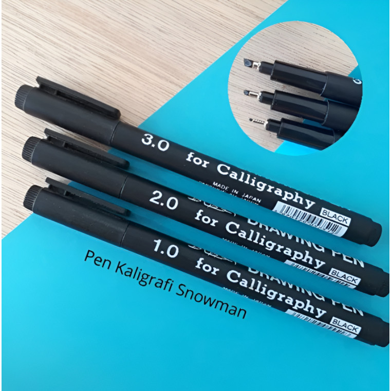

Calligraphy Pen Snowman 1.0 2.0 3.0 / Snowman Spidol Drawing Pen Calligraphy 1.0-3.0 Pena Kaligrafi