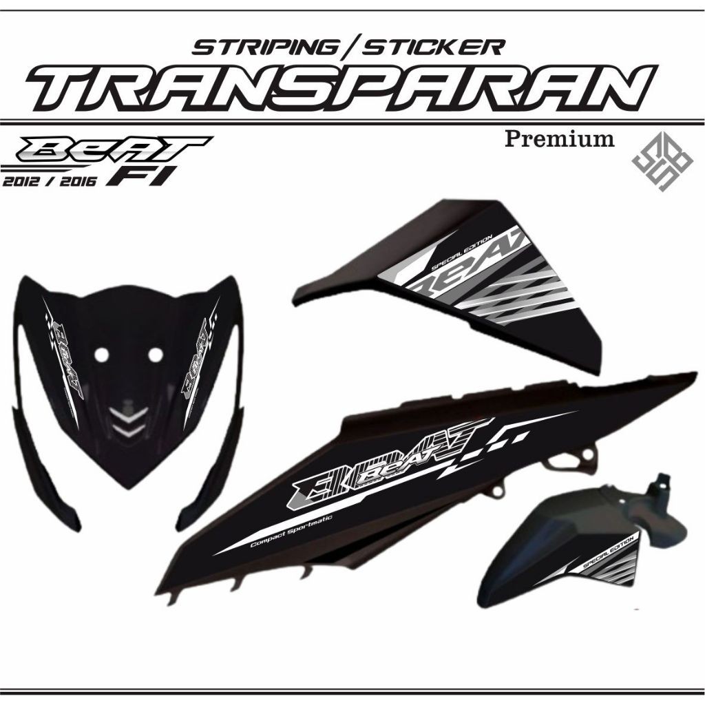 STRIPING STIKER BEAT FI / STRIPING TRANSPARAN BEAT FI SIMPLE TRANSFARAN
