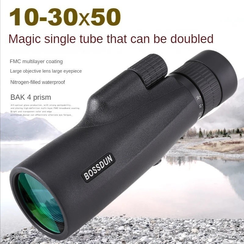 Sky88 BOSSDUN 10-30x50 Telescope Monokular Zoom Prism BAK4 Spotting Scope