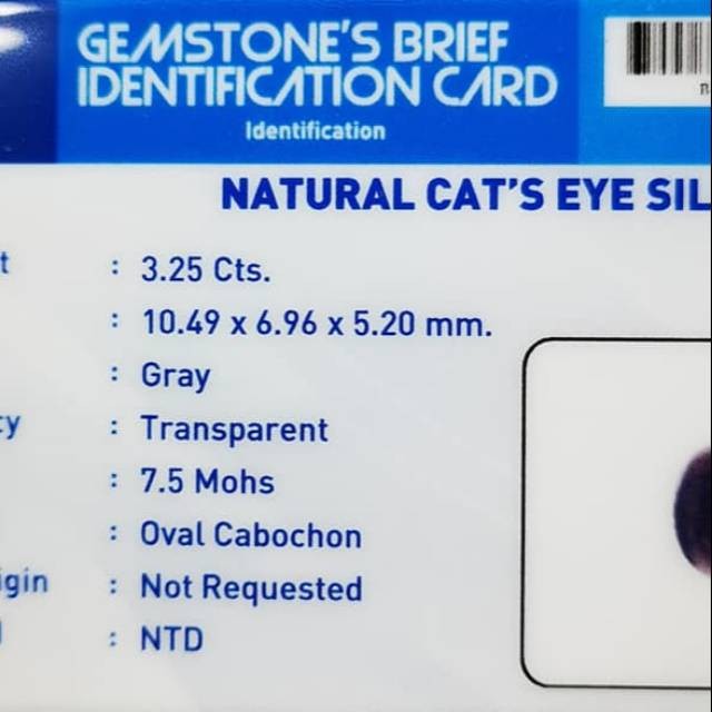 Batu permata natural cat eye silimanite srilanka memo acc