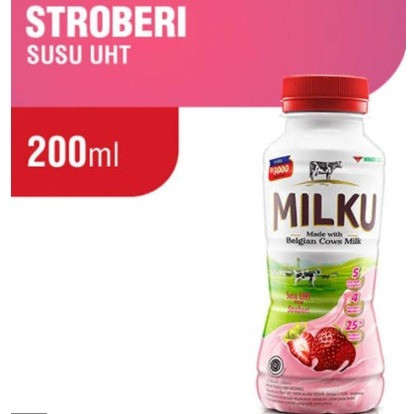 

Milku Susu UHT Rasa Strawbery 200ml x 12botol