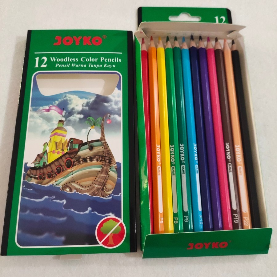 

Pensil Warna Warni JOYKO CP-103 / 12 Warna Panjang / Pencil Anak 12 Color Berkualitas