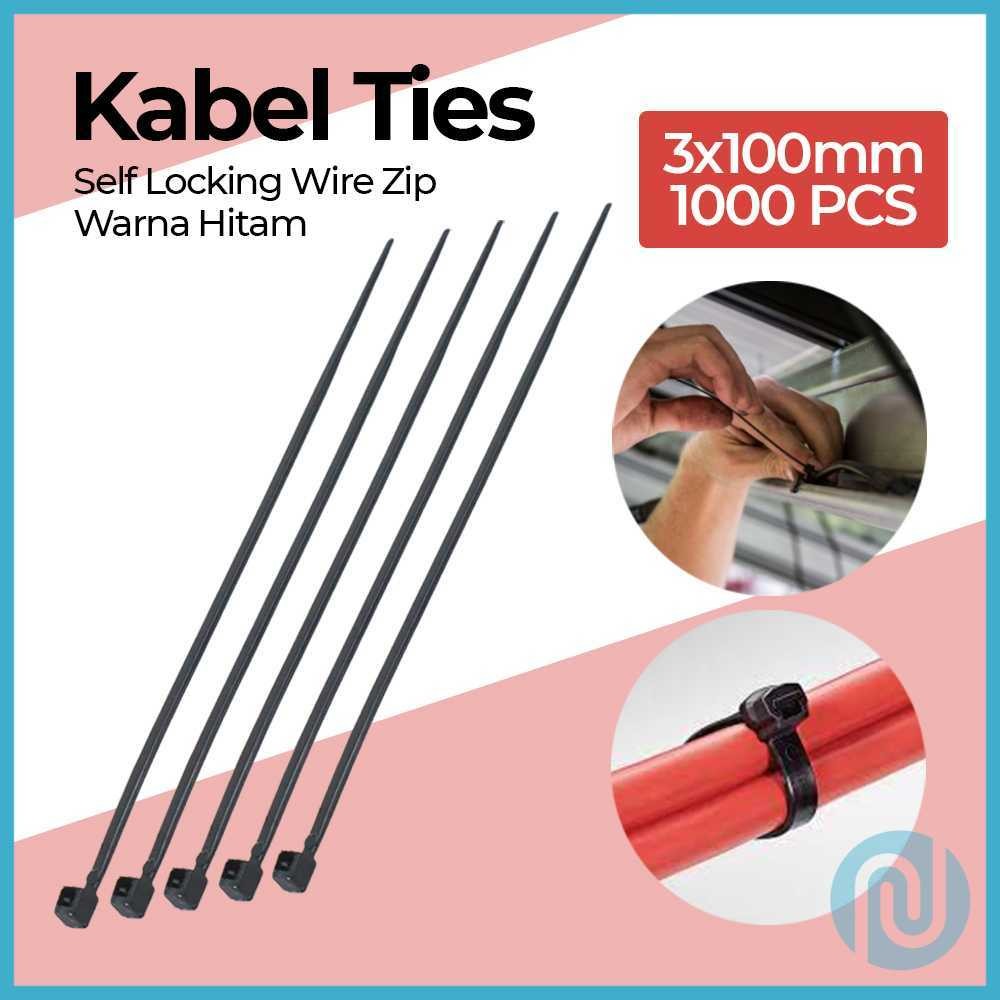 

Kabel Ties Self Locking Wire Zip 3x100mm 1000 PCS