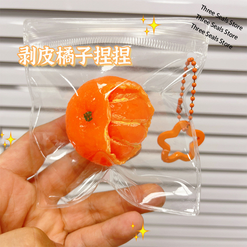 Orange Mochi Taba Squishy Silicone Fruit Tangerine Pulp Squeeze Toy Mochi Toy New Fidget Toy Anti St