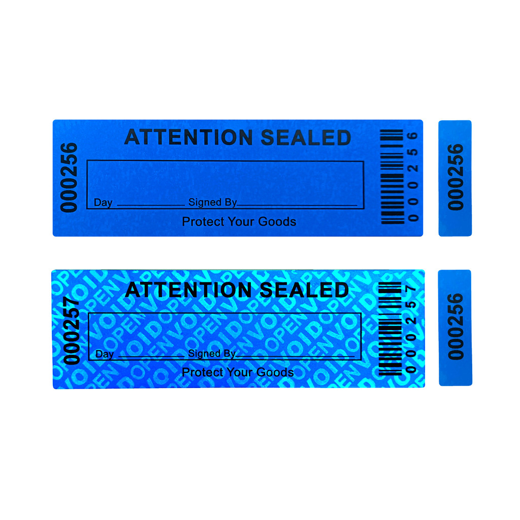

Tamper Proof Security Warranty Labels/ Stickers/ Seals for Reusable Package or Expensive Surface with Serial Numbers