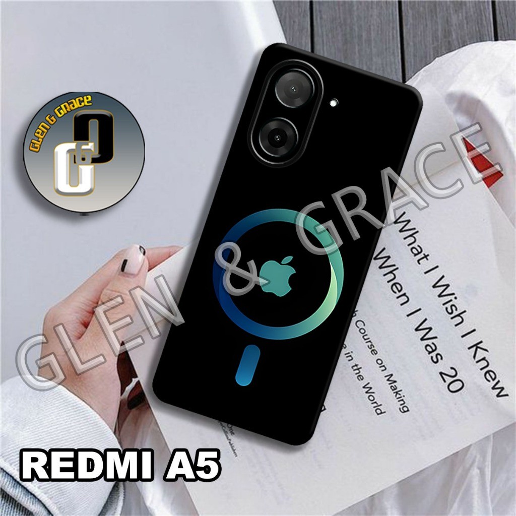 G17 - Case Xiaomi REDMI A5 Terbaru 2025 - Bahan karet lentur - Motif LOGO IPHONE - silikon lentur - 