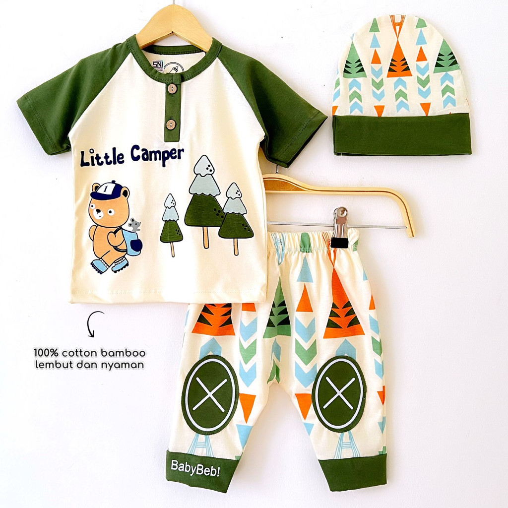 FAGRES_SHOP BERSERTIFIKASI SNI Premium Cotton Bamboo BabyBeb Baju Setelan Kaos Celana Pergi Jalan Lu