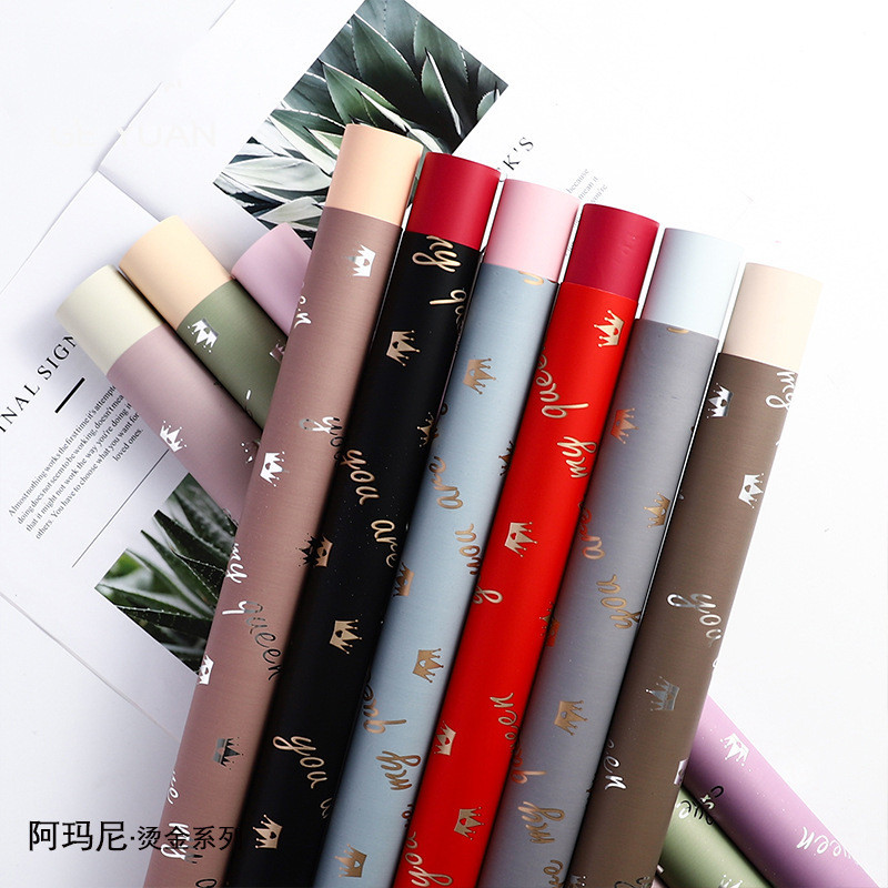 

Kertas Buket Bunga Dua Warna Flower Wrapping Paper Cellophane Korean Premium Cotton KB103