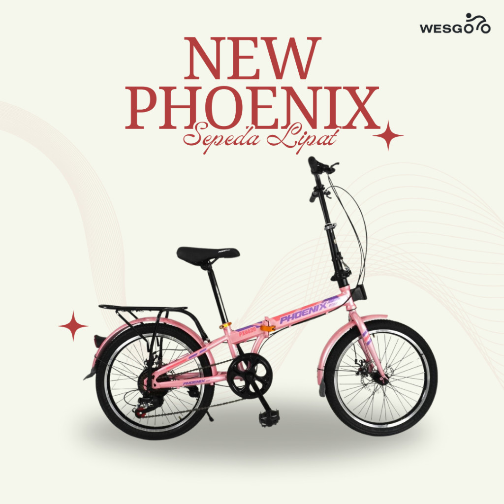 SEPEDA LIPAT FOLDING BIKE PHOENIX STAR 20" PS6620-7S - WESGOO.ID