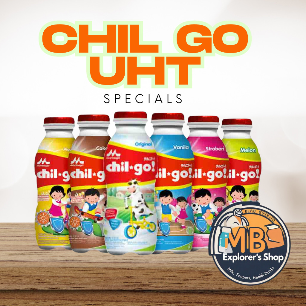 

Chil Go UHT 6 Botol Susu Cair Rasa Coklat Vanilla Strawberry