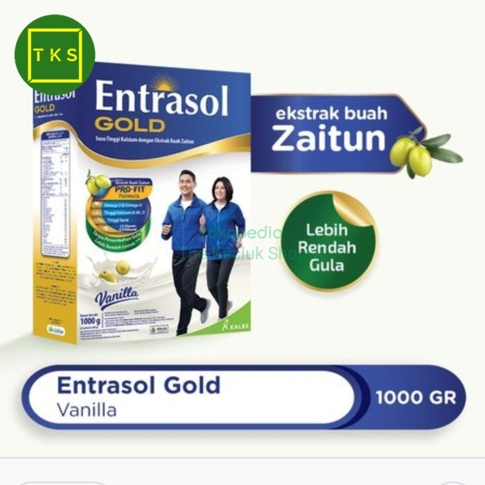

[[PROMO]]BEST SELLER Susu Entrasol Gold 1000gr Cokelat/Vanila Susu Lansia 1kg - Vanila