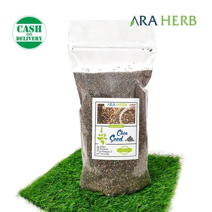 

Organic Black Chia Seed Mexico 1kg Original Product ARA HERB