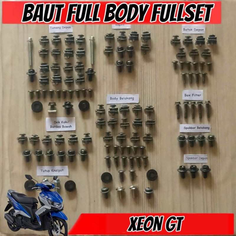 COD Baut Full Set Cover Body Bodi Yamaha Xeon GT 125 FI Blue Core