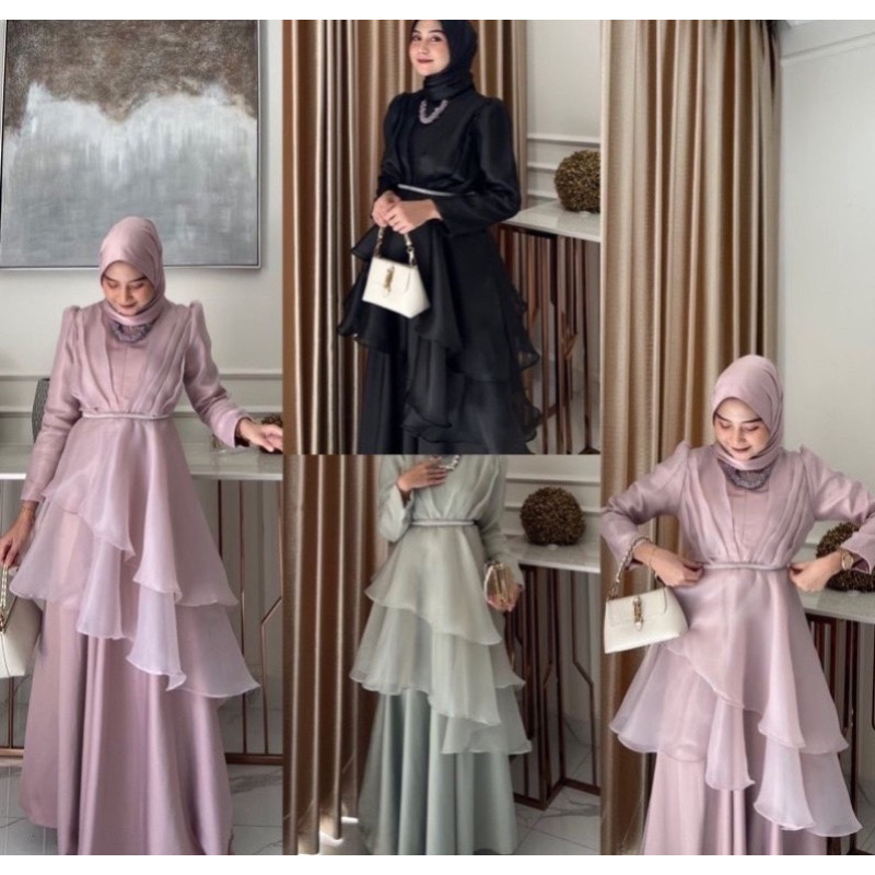 promo AURELIE MAXY GOWN (OUTFIT KONDANGAN /BRIDESMAID/gamis lebaran)