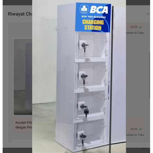 

Box Charger HP / Charging Station Akriliik 4 Kotak 1 Baris