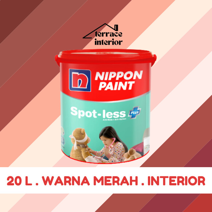 Cat Tembok Spotless Plus Nippon Paint Interior Warna Merah 20 Liter