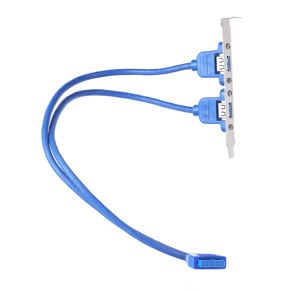 USB 3.0 Back Panel Motherboard USB 3.0 20 Pin to 2 USB3.0 Baffle Expansion Cable
