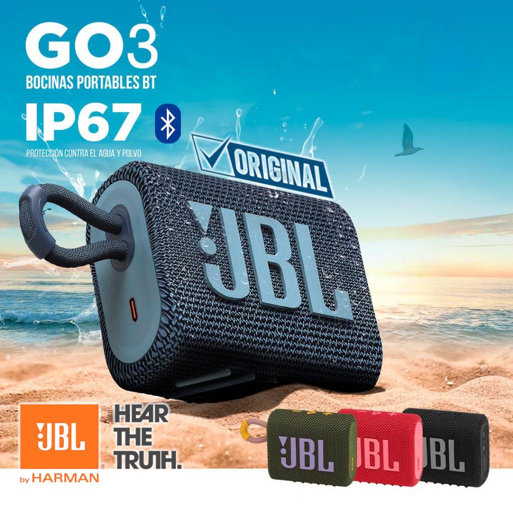 JBL Go 3 100% Original Wireless Speaker Portable Bluetooth Waterproof Bass Speaker Bluetooth Mini Sp