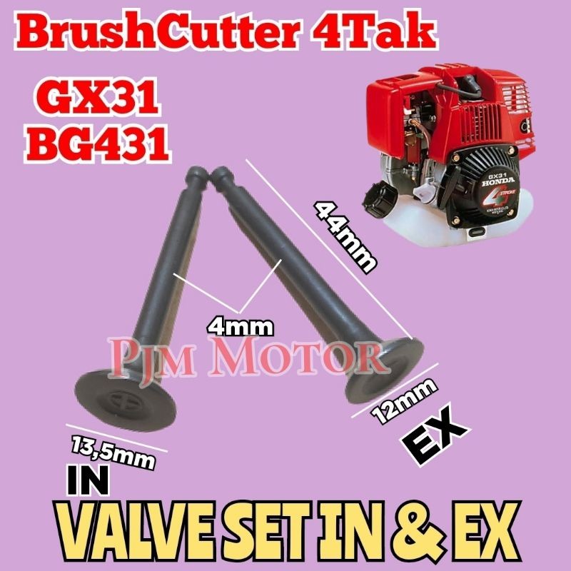 

Gx31 Klep Valve in ex mesin potong rumput honda 4 tak stroke BG 431 amplas