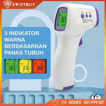 Thermogun Thermometer Tembak Suhu Badan Infrared INCLUDE BATERAI/thermometer/termometer digital/term