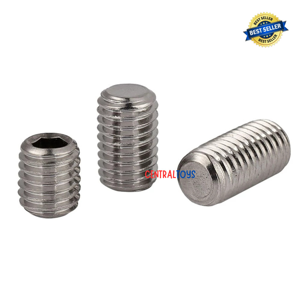 10pcs stainless steel 304 baut tanam 4 x 4mm hexagon mur 4 x 4 baut pinion gear dinamo rc