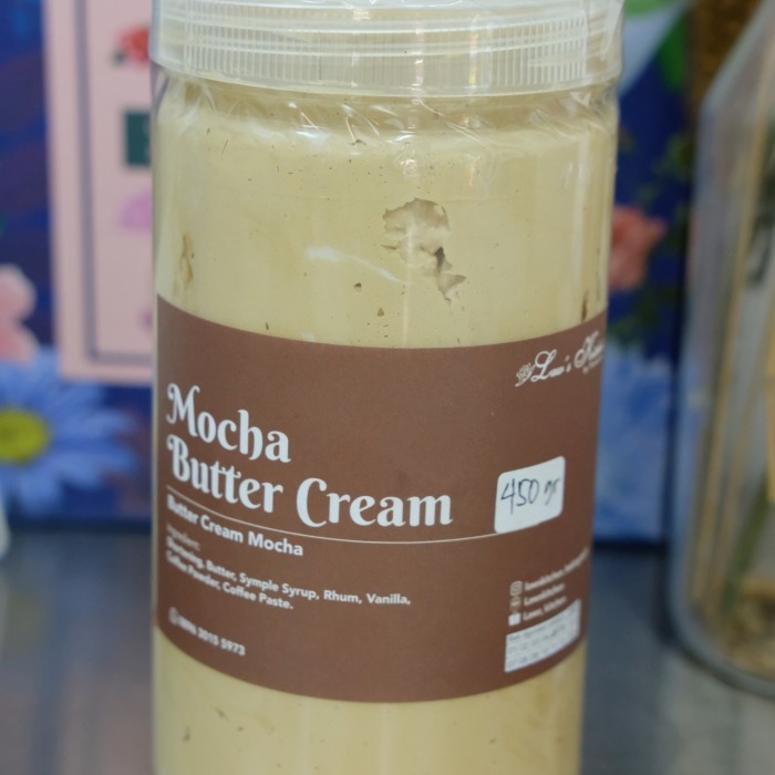 

[[PROMO]]BEST mocha butter cream 450 gram siap pakai asli Lawskitchen