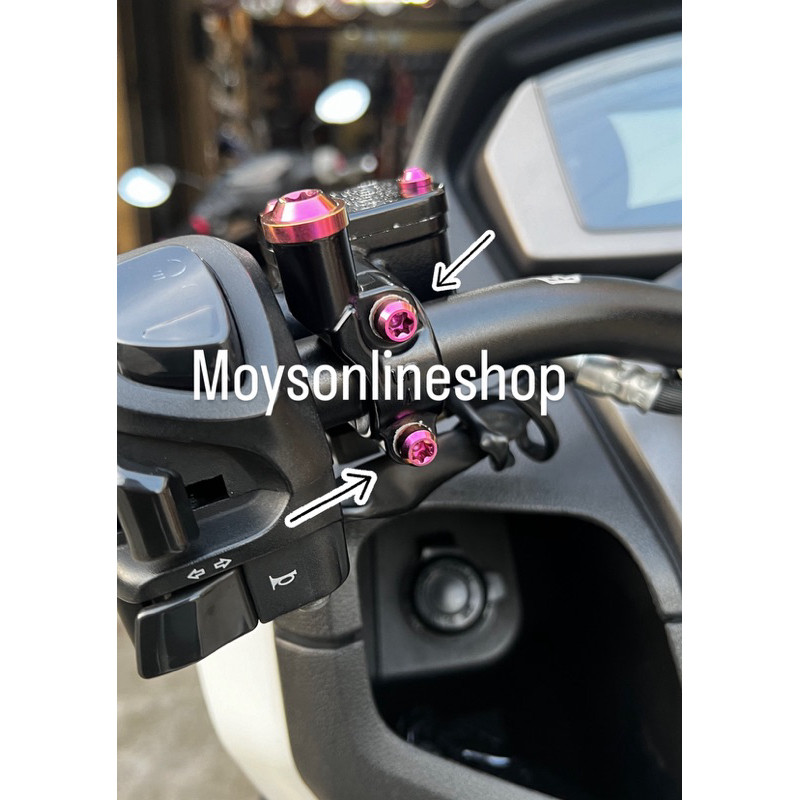 SHIMAN_SHOP Baut titanium dudukan handle stang scoopy fino pcx nmax universal  madein vietnam 4biji