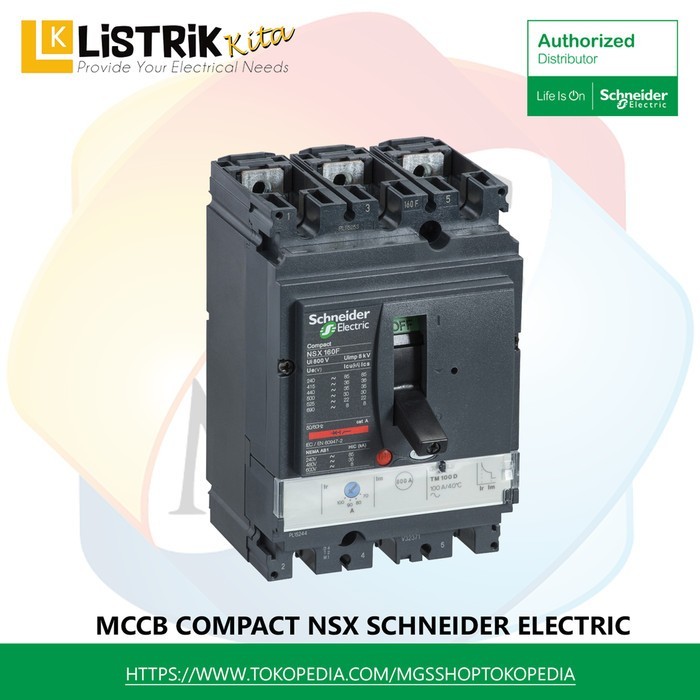 MCCB SCHNEIDER NSX 3P3D TM125T NSX160H - LV430671