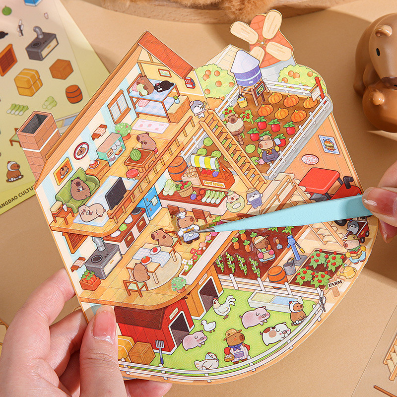 

[GW] DIY Sticker Capybara Room Deco 3D Dekorasi Stiker