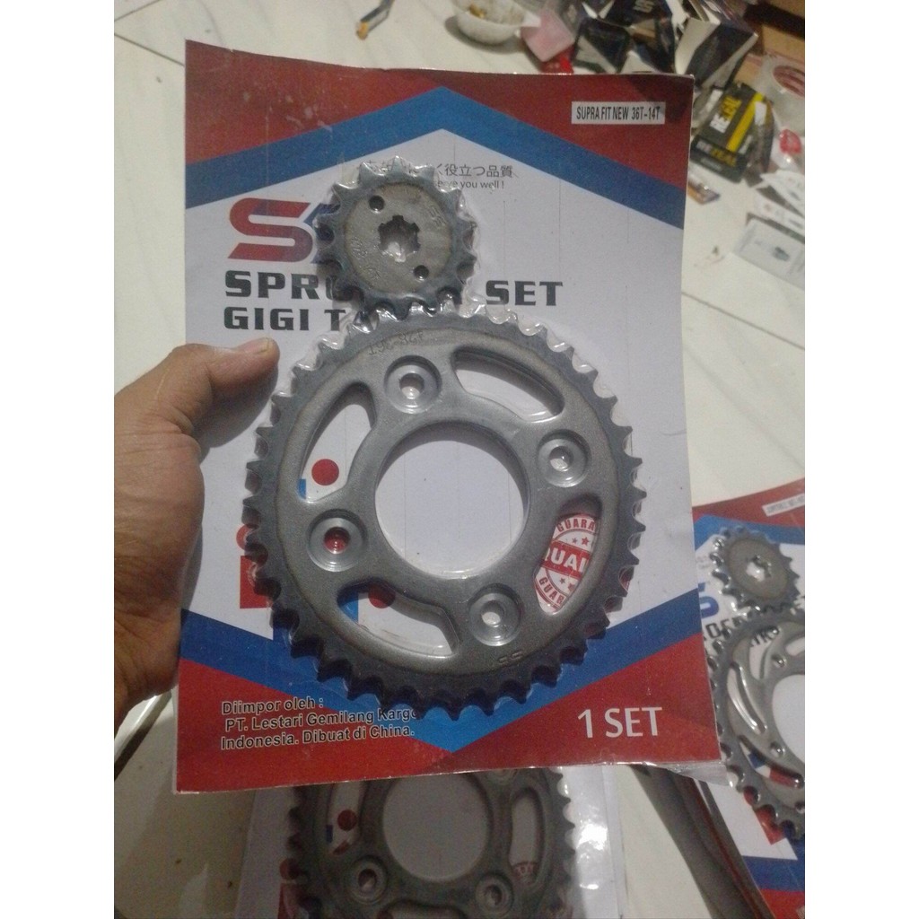 GEAR GIR DEPAN BELAKANG SUPRA FIT NEW 428 14/36T