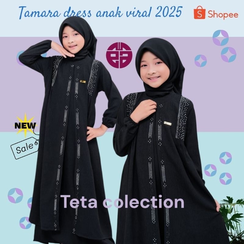 Baju Gamis Anak Perempuan Terbaru - Abaya Gamis Anak Perempuan Hitam Model Slayer 2025