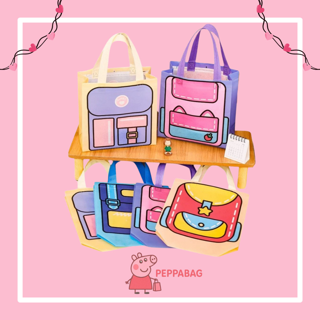 

Goodie Bag Tas Spunbond Non Woven Shopping Bag Souvenir Tas Belanja Ulang Tahun Motif Lucu - ES0490