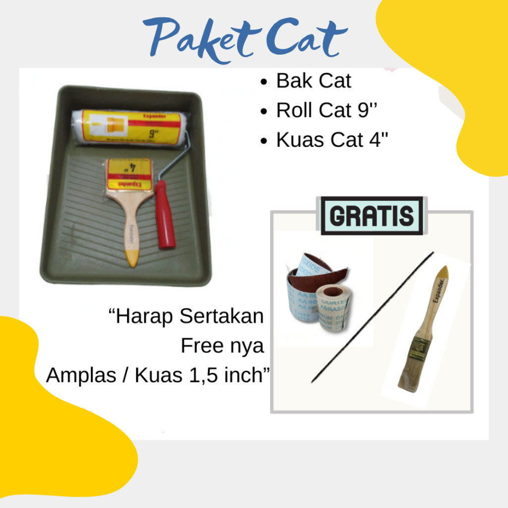 Paket Alat Pertukangan Untuk Cat Tembok Murah Free Amplas atau Kuas cat TERMURAH