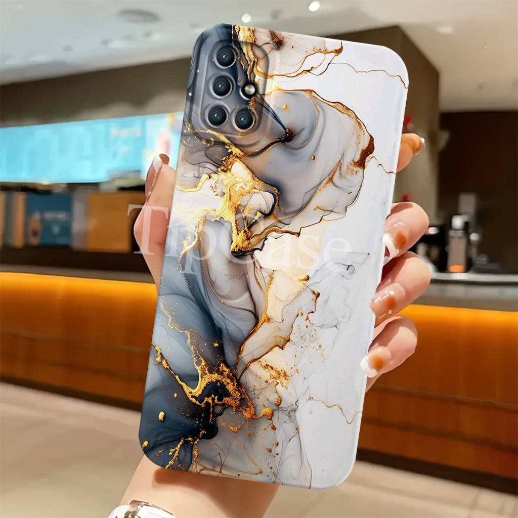 Case Samsung A31 A51 A71 Softcase Lentur Protect Camera Motif Marble