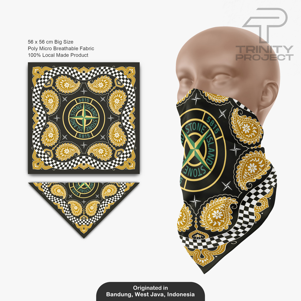 Stone Island - Bandana /Paisley Scarf /Headband /Bandana Slayer Unisex /Skena Aksesoris Outfit Murah