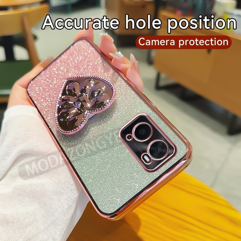 Casing Hp OPPO A96 4G Case Silikon Untuk OPPOA96 4g Phone Case Softcase Handphone Cover Braket Cinta