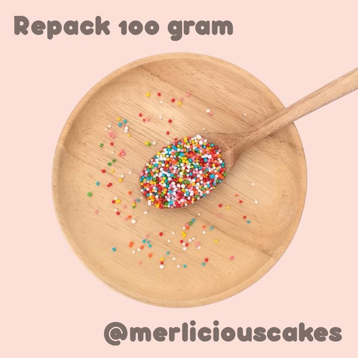 

100 Gram Repack Elmer Sugar Sprinkle Trimit Pelangi Gula Dekorasi Rainbow Sprinkles Halal